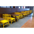 Mesa de jantar de madeira de 4 lugares e cadeira para restaurante (FOH-RTC02)